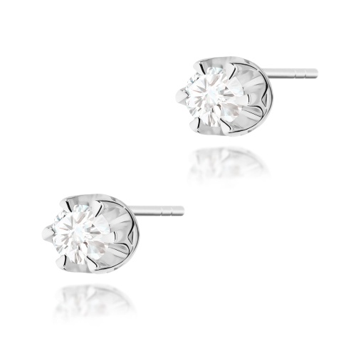 Kolczyki K0032 Diament 2 x 0,12ct białe złoto
