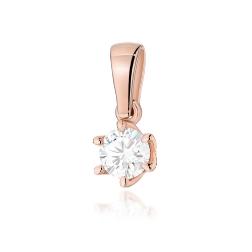 Pendentif Z0575 Diamant de laboratoire 0,40ct Or rose