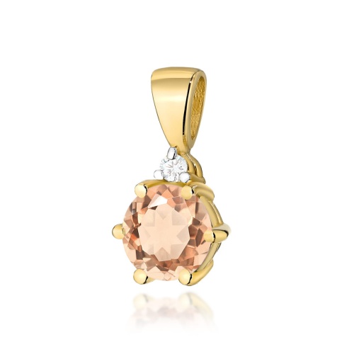 Pendentif Z0076 Morganite 0,40ct Or jaune