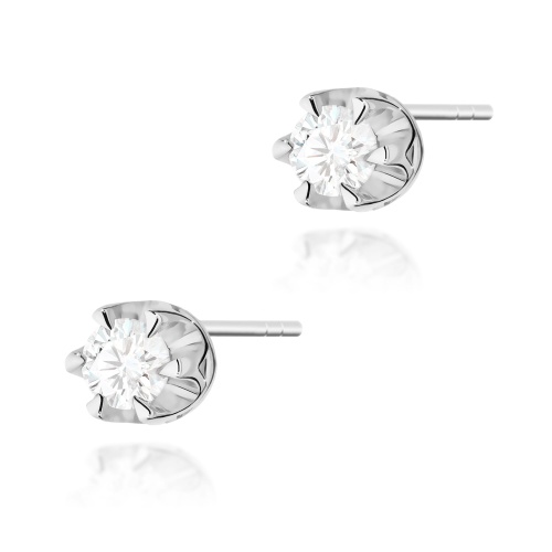 Kolczyki K0032 Diament 2 x 0,10ct białe złoto