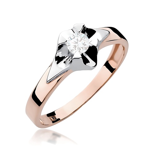 Bague W0155 Diamant 0,20ct Or rose