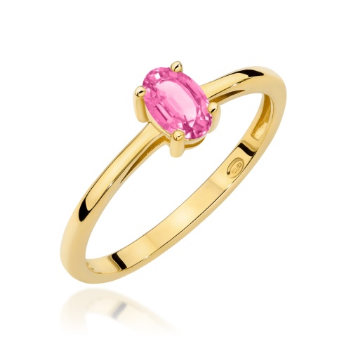 Bague W0685 Topaze  rose 0,50ct Or jaune