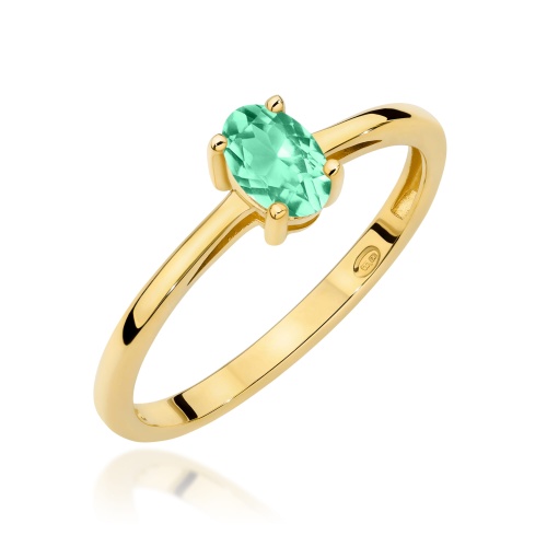 Gyűrű W0685 Smaragd 0,40ct Sárga arany