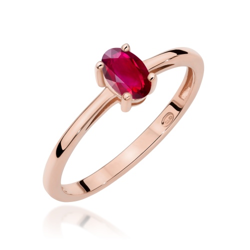 Bague W0685 Rubis 0,60ct Or rose