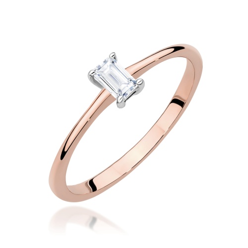 Bague W0592 Diamant 0,15ct Or rose