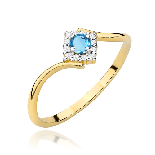 Bague W0702 Topaze  Swiss 0,15ct Or jaune