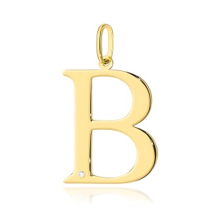 Zawieszka Z0070 Diament 0,005ct - litera B - żółte złoto