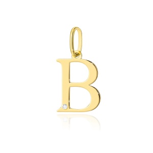 Zawieszka Z0069 Diament 0,005ct - litera B - żółte złoto