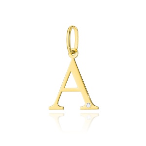 Zawieszka Z0069 Diament 0,005ct - litera A - żółte złoto