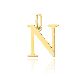 Zawieszka Z0069 Diament 0,005ct - litera N - żółte złoto