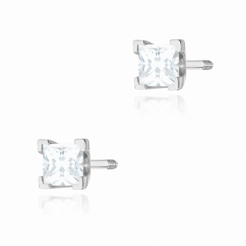 Ohrringe K0037 Diamant 2 x 0,15ct Weißgold Schraubstecker
