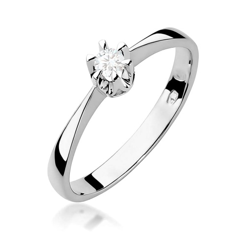 Ring W0111 Diamant 0,08ct Weißgold