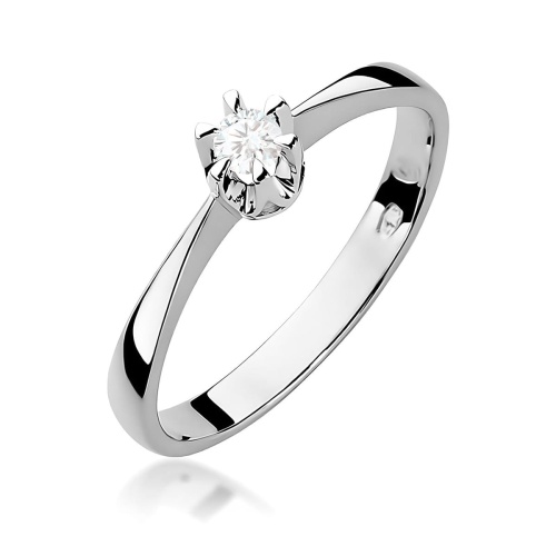 Ring W0111 Diamant 0,12ct Weißgold