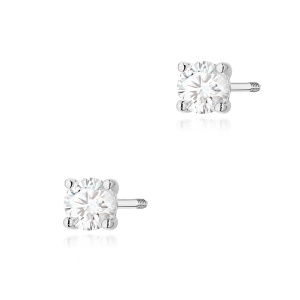 Kolczyki K0577 Diament 2 x 0.30ct białe złoto sztyft zakręcany