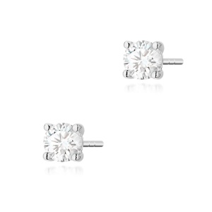 Kolczyki K0577 Diament Laboratoryjny 2 x 0.40ct białe złoto