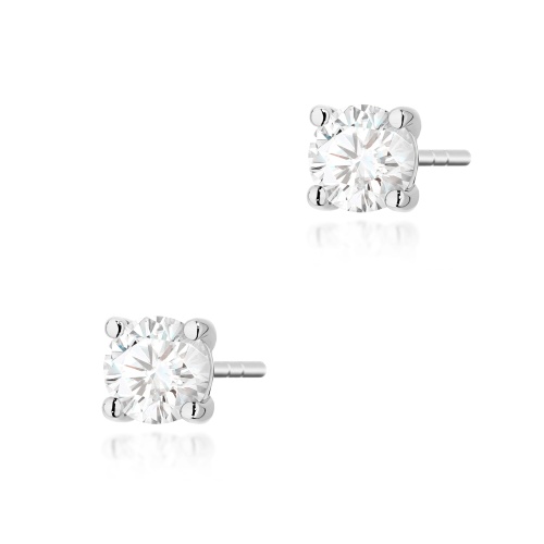 Kolczyki K0577 Diament Laboratoryjny 2 x 0.50ct białe złoto