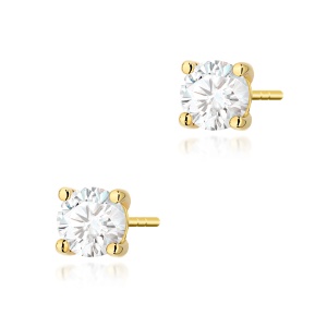 Kolczyki K0577 Diament 2 x 0.70ct żółte złoto