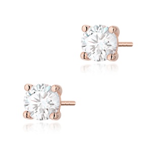 Kolczyki K0577 Diament 2 x 1.00ct różowe złoto