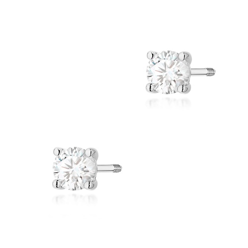 Ohrringe K0577 Laborgezüchteter Diamant 2 x 0.30ct Weißgold Schraubstecker