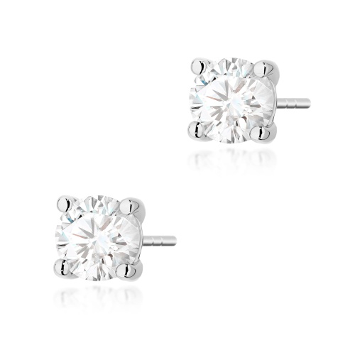 Kolczyki K0577 Diament Laboratoryjny 2 x 1.00ct białe złoto