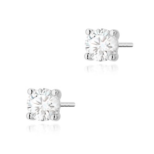 Kolczyki K0577 Diament Laboratoryjny 2 x 0.70ct białe złoto