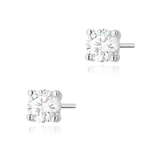 Kolczyki K0577 Diament Laboratoryjny 2 x 0.70ct białe złoto