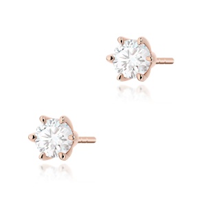 Kolczyki K0575 Diament Laboratoryjny 2 x 0.40ct różowe złoto