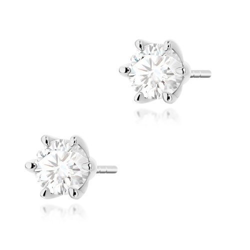 Kolczyki K0575 Diament Laboratoryjny 2 x 0.70ct białe złoto