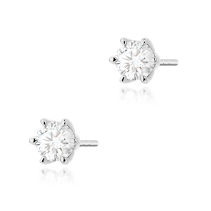 Kolczyki K0575 Diament Laboratoryjny 2 x 0.40ct białe złoto