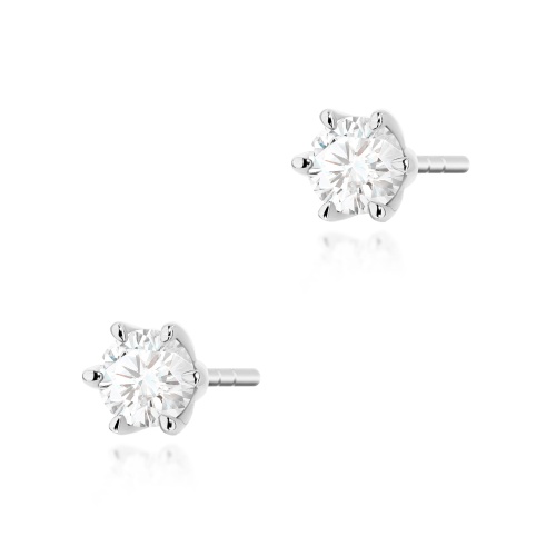 Kolczyki K0575 Diament Laboratoryjny 2 x 0.30ct białe złoto