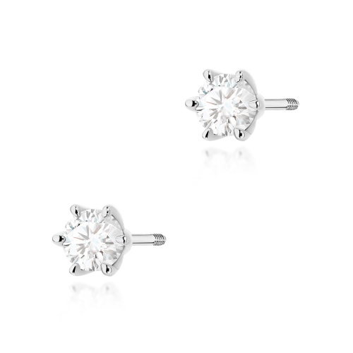 Boucles d’oreilles K0575 Diamant 2 x 0.30ct Or blanc Clou vissé