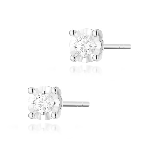 Ohrringe K0058 Diamant 2 x 0,08ct Weißgold
