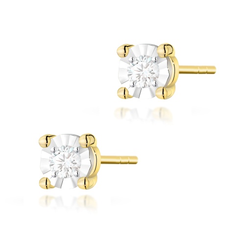 Boucles d’oreilles K0058 Diamant 2 x 0,03ct Or jaune