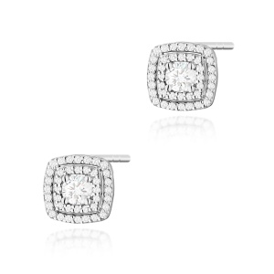 Kolczyki K0506 z diamentami białe złoto