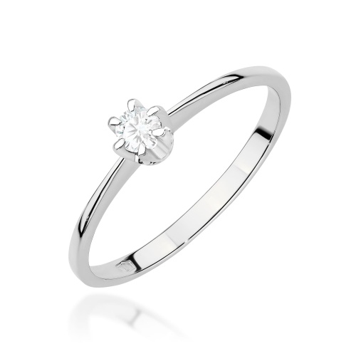 Ring W0220 Diamant 0,12ct Weißgold