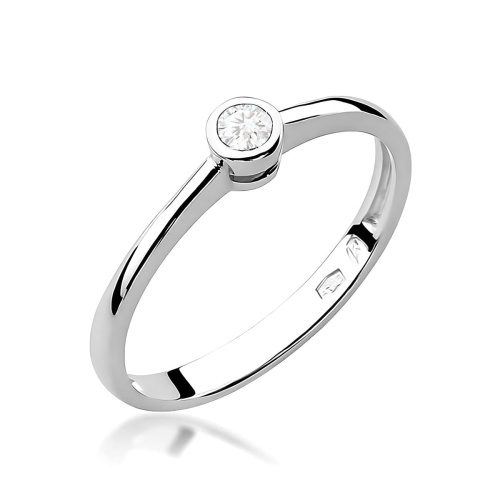 Gyűrű W0224 Gyémánt 0,10ct Fehér arany