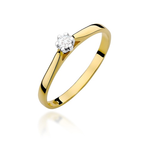 Inel W0311 Diamant de laborator 0,10ct AUR GALBEN