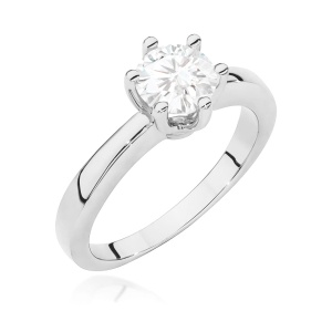 Pierścionek W0563 Diament 0,70ct białe złoto