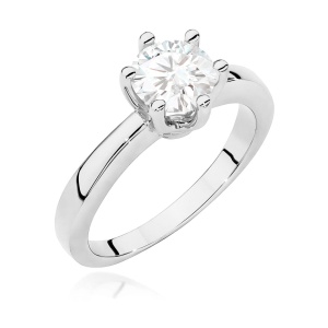 Pierścionek W0563 Diament 1,00ct białe złoto