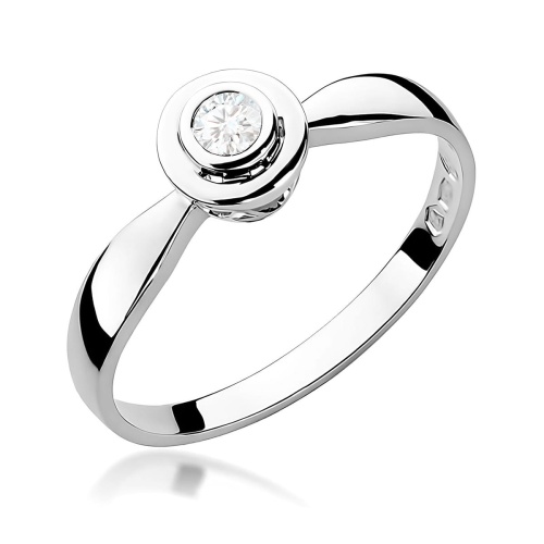 Ring W0294 Diamant 0,10ct Weißgold