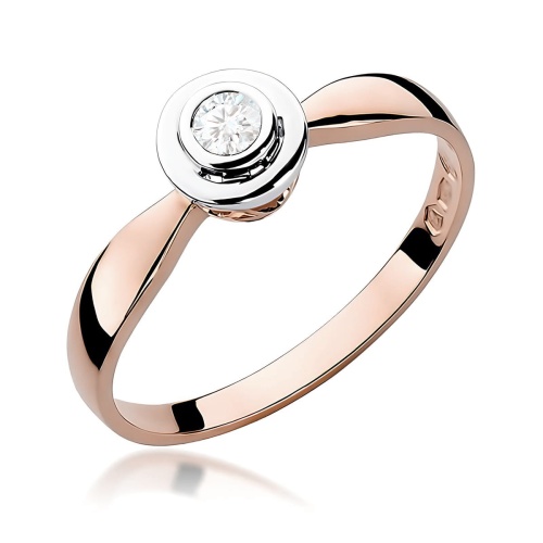 Bague W0294 Diamant 0,10ct Or rose