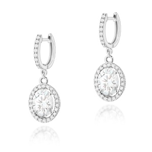 Kolczyki K0080 Diament Laboratoryjny 2 x 2,00ct białe złoto