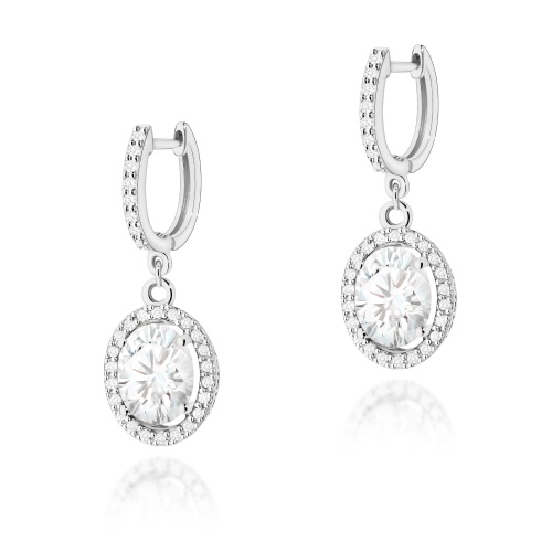 Kolczyki K0080 Diament Laboratoryjny 2 x 2,00ct białe złoto