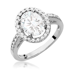 Pierścionek W0080 Diament Laboratoryjny 1,90ct białe złoto