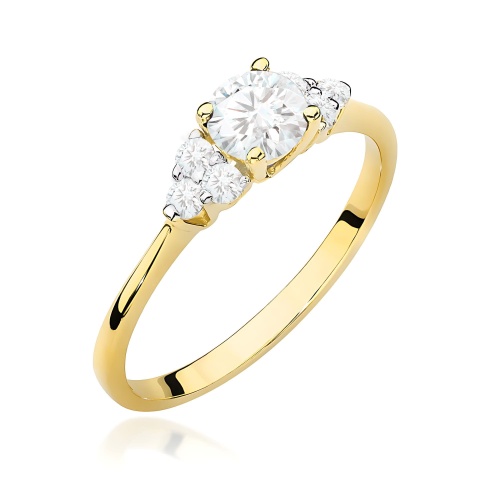 Prsten W0451 Laboratorní diamant 0,50ct Žluté zlato