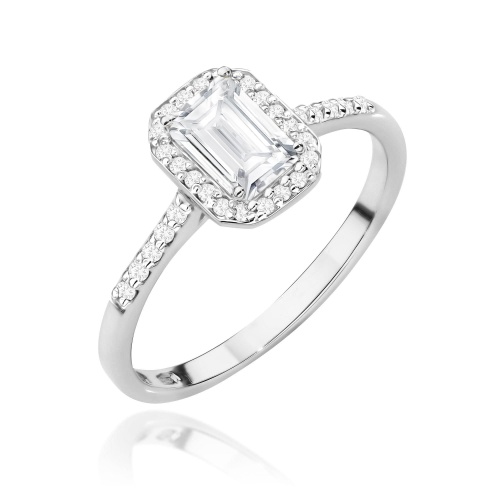 Ring W0575 Laborgezüchteter Diamant 0,60ct Weißgold
