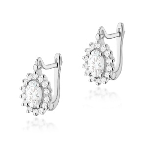 Kolczyki K0182 Diament Laboratoryjny  2 x 0,40ct białe złoto