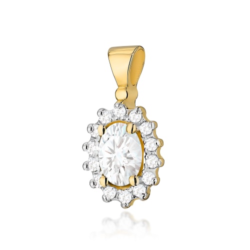 Pendentif Z0182 Diamant de laboratoire 0,40ct Or jaune