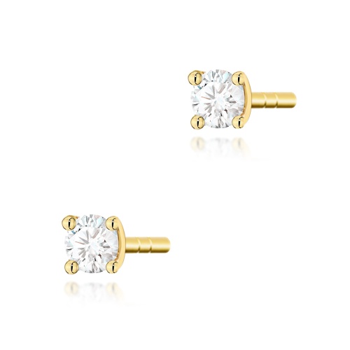 Boucles d’oreilles K0066 Diamant 2 x 0,04ct Or jaune