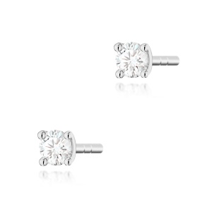 Kolczyki K0066 Diament 2 x 0,04ct białe złoto